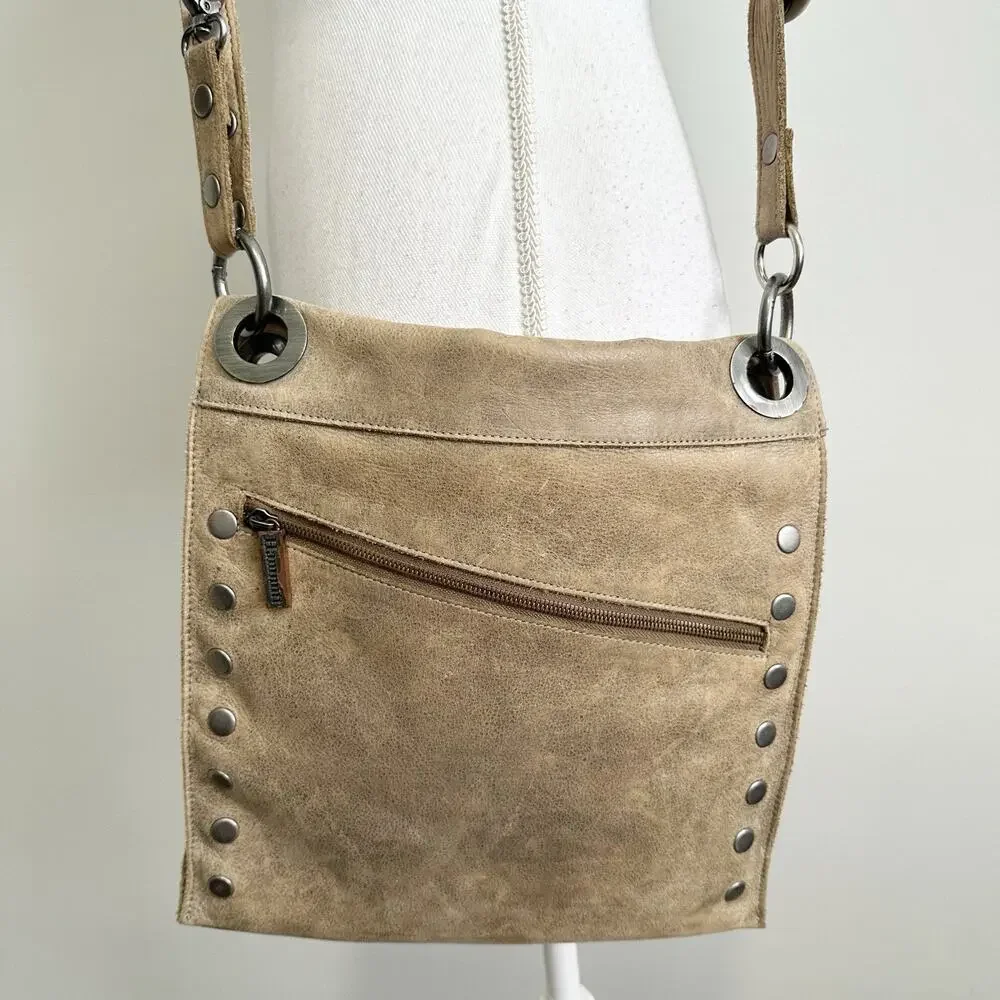 Hammit Womens The Strip Roxbury Crossbody‎ Bag Brushed Silver